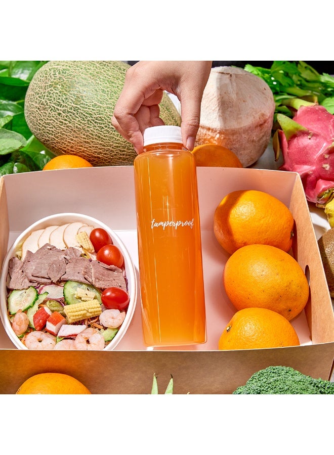 Restaurantware Label Tek 1.9 x 1 Inch Tamperproof Juice Bottle Labels, 100 Water-Resistant Labels For Bottles - Self-Adhesive, Clear With White Font, Plastic Bottle Stickers, For Drink Pouches, - Image 3