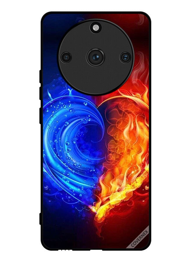 Covernex Protective Case Cover For Realme 11 Pro Plus Fire And Water Heart Wallpaper - Image 1