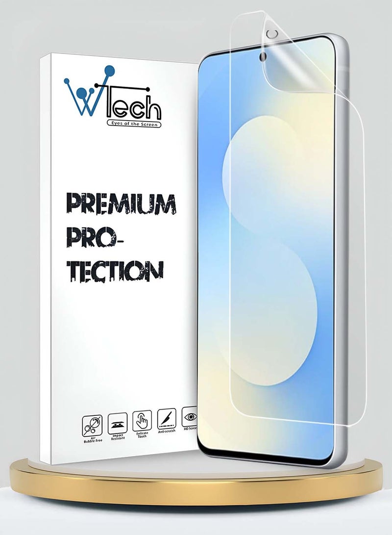 Wtech Samsung Galaxy S25 FE 5G 2025 Premium Hydrogel Film Thin and Flexible Screen Protector (MSHFMN) - Clear - Image 1