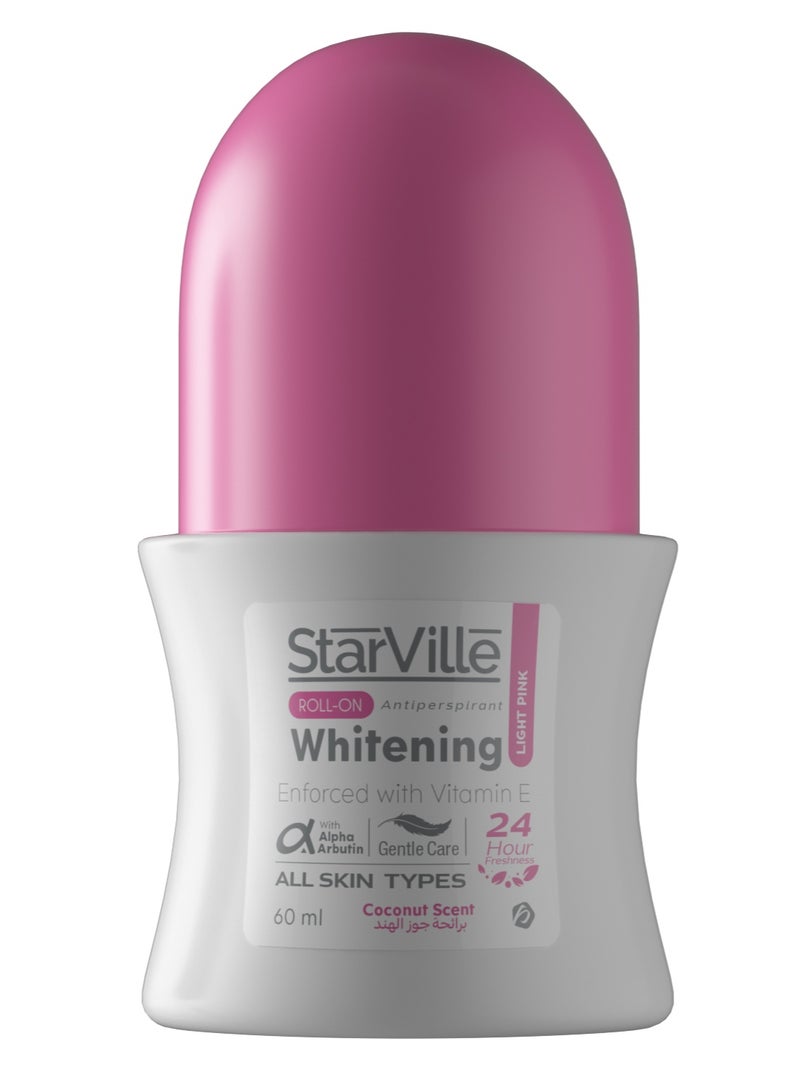 Starville Whitening Roll on Light Pink with Coconut Scent 60 ml 60ml - Image 3