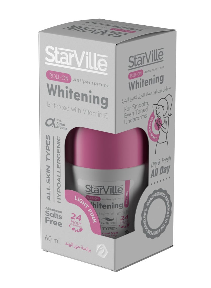 Starville Whitening Roll on Light Pink with Coconut Scent 60 ml 60ml - Image 1