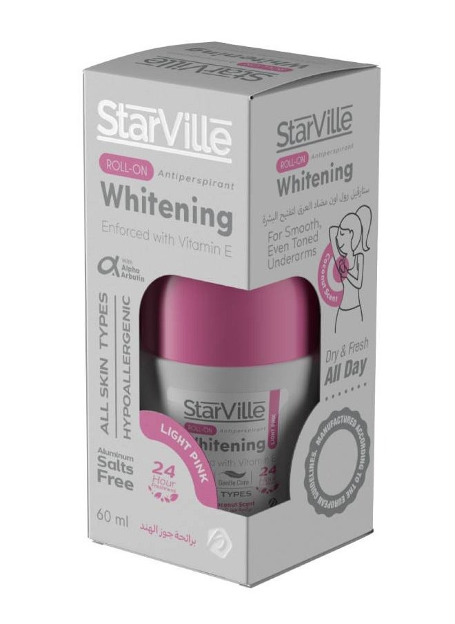 Starville Whitening Roll on Light Pink with Coconut Scent 60 ml 