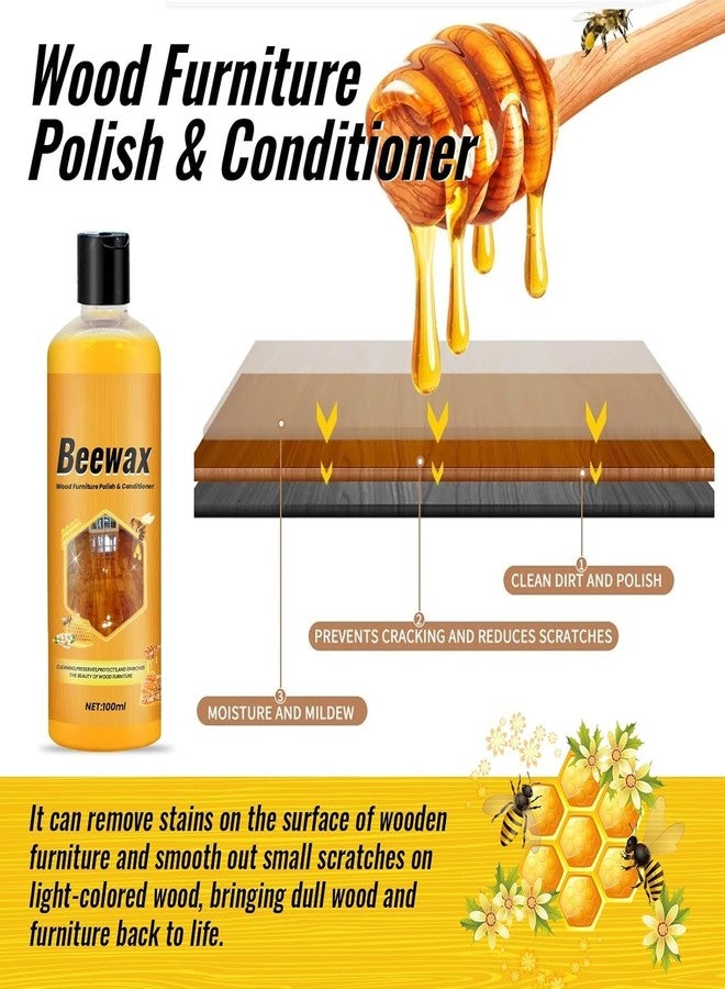 ELOXA Beeswax Wood Furniture Polish & Conditioner | Natural Beeswax Oil for Wood Care, Protection & Shine | Colorless Wood Polish for Tables, Floors, Cabinets & Doors – 100ml (Pack of 2) - Image 2