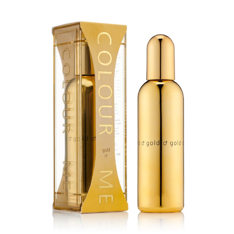 COLOUR ME Gold Homme Perfume 100 ml Eau de Parfum Men Luxury Fragrance Aftershave Long Lasting Perfumes for Men by MiltonLloyd