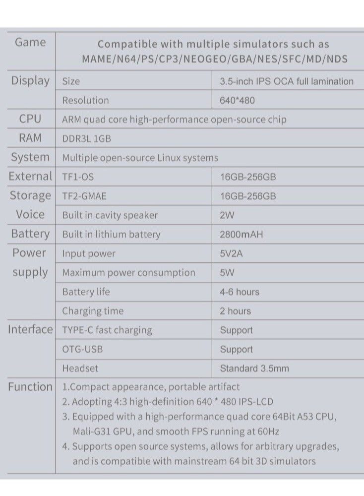 POWKIDDY RGB10X Handheld Game Console 3.5 Inch IPS OCA full lamination Screen Retro Video Game Console Open Source Linux Game Player Support WiFi Bluetooth 10000+ Games Portable PSP(128G White) - Image 4