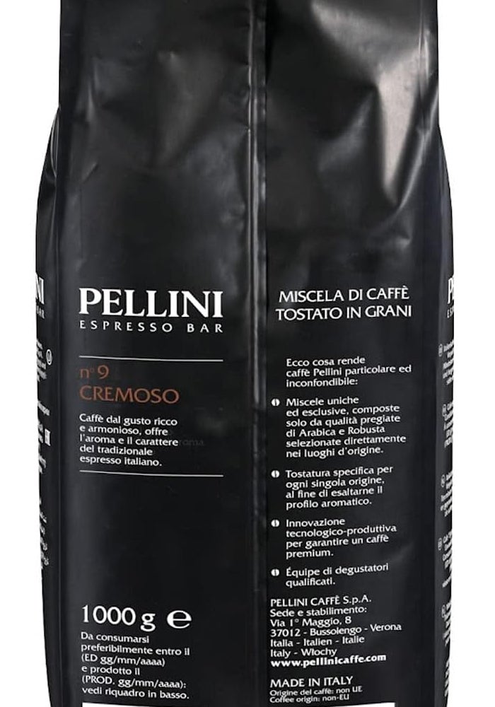 Pellini No.9 Cremoso Roasted Coffee Beans 1kg - Image 4