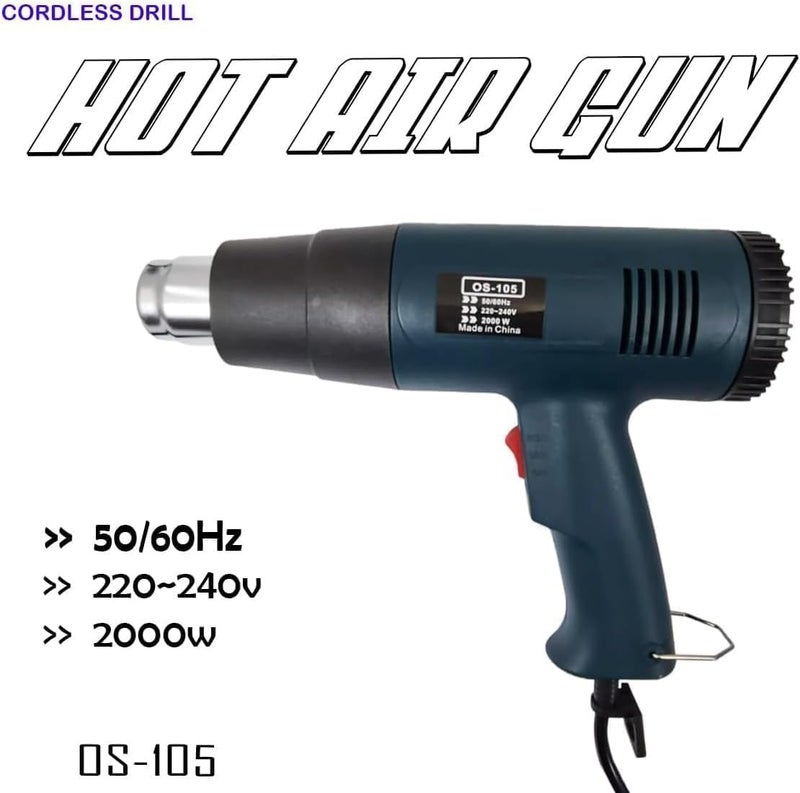 High Quality Air Gun 2000W Hot Air Gun Dual Temperature Hot Air Gun 220-240V 50/60Hz - Os-105 - Image 4
