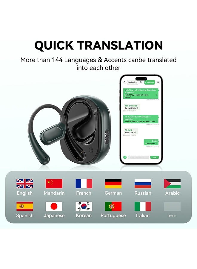 Language Translation Earbuds, AI Translation Earbuds Real Time with 144 Languages  Accents Online, Translator Device with APP Support Music and Calling, Simultaneous Translation Bluetooth 5.4 - Image 5