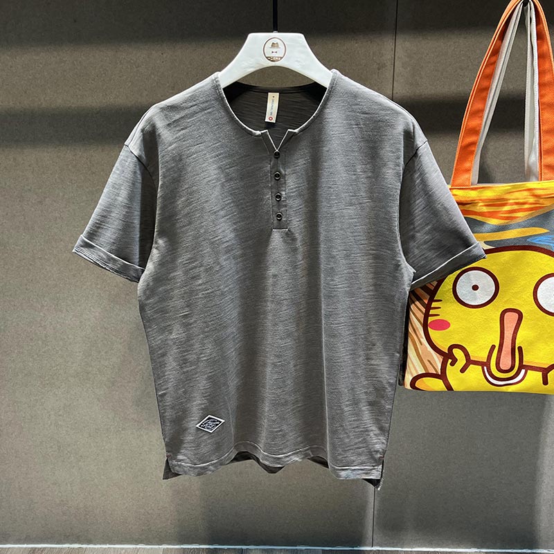 Style Comfortable And Breathable Bamboo Cotton Heavy White Short-Sleeved T-Shirt Men'S Trendy Brand Loose Large Size Half-Sleeved Trendy - Image 5