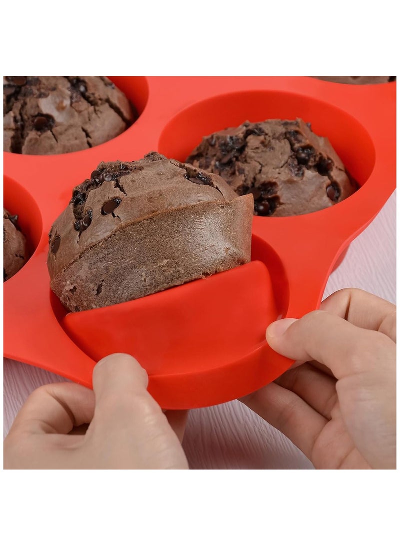 ACYYH 6 Cups Silicone Muffin Pan  Nonstick  Cupcake Pan 1 Pack Regular Size Silicone Mold - Image 4