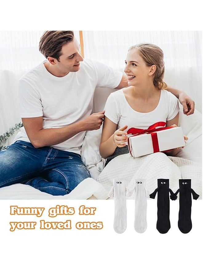 2 Pairs Magnetic Socks Hand Hold Socks,Couple Hand in Hand Socks,Novelty Friendship socks for Men Women,Mid Tube Funny Hand In Hand Socks, Mid-Tube Sock  - Image 5