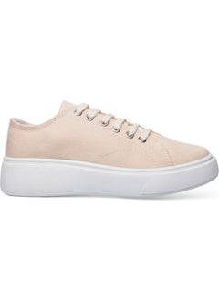 Liger Women's Comfortable Thick Sole Linen Sneakers Beige  - Image 1