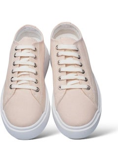 Liger Women's Comfortable Thick Sole Linen Sneakers Beige  - Image 4
