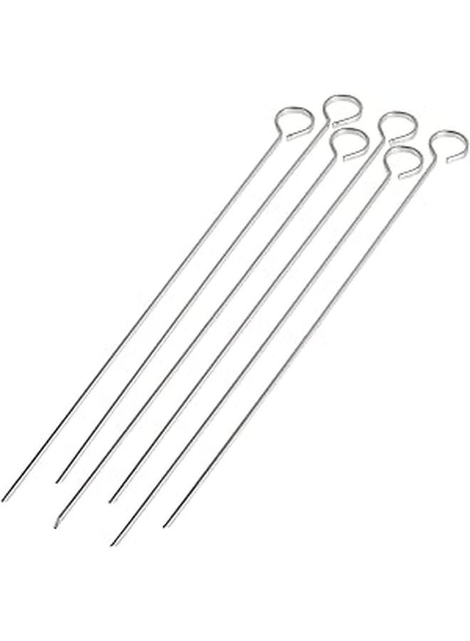 Generic Stainless Steel 12-Inch Skewers, Set of 6  - Image 1