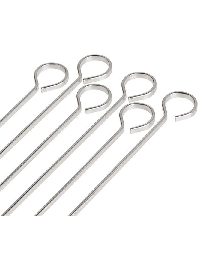 Generic Stainless Steel 12-Inch Skewers, Set of 6  - Image 3