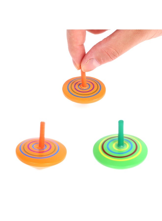 5 قطع من ألواح الغزل الخشبية -ألوان/أنماط عشوائية، ألعاب الأطفال الكلاسيكية - Image 4