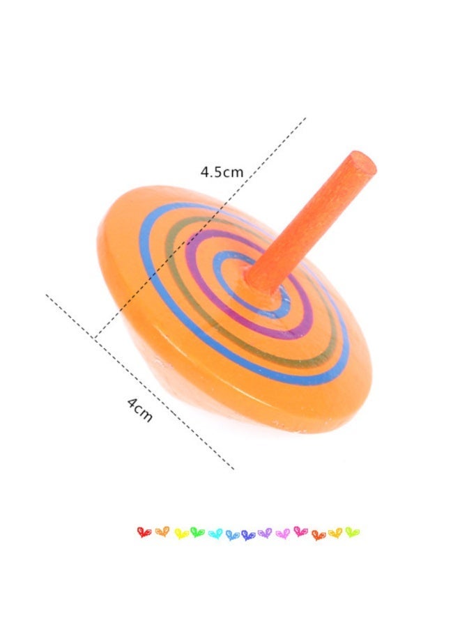 5 قطع من ألواح الغزل الخشبية -ألوان/أنماط عشوائية، ألعاب الأطفال الكلاسيكية - Image 2