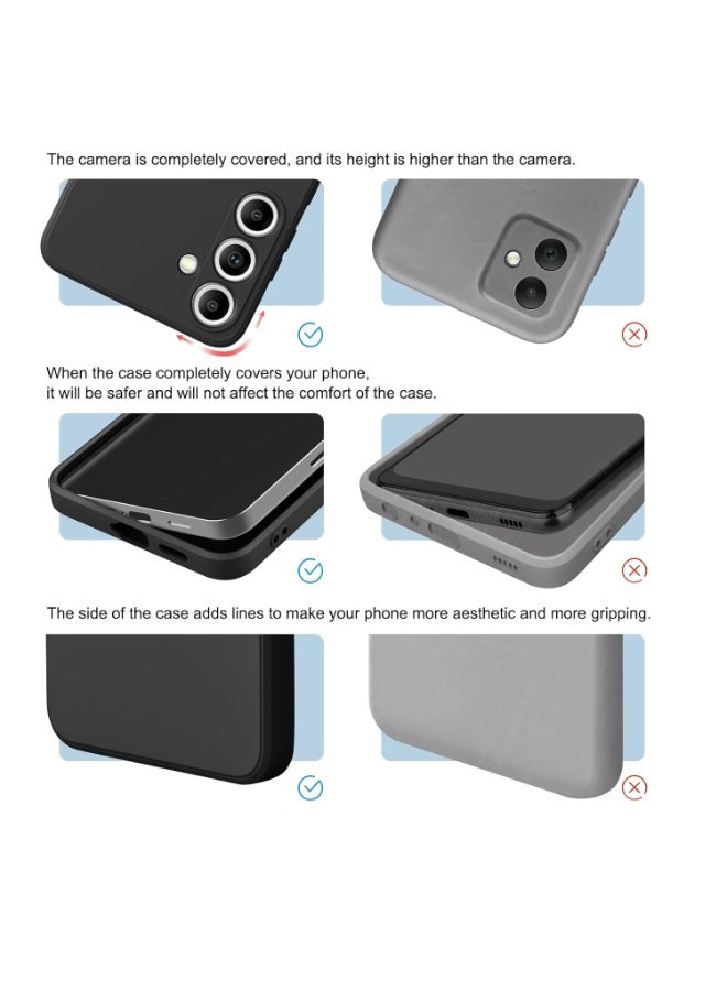 Case for Samsung Galaxy S25 FE Soft Silicone Gel Rubber Cover Shockproof Matte Finish Back Cover Inner Fabric Lining with Camera Protection Case for Samsung Galaxy S25 FE - Image 3