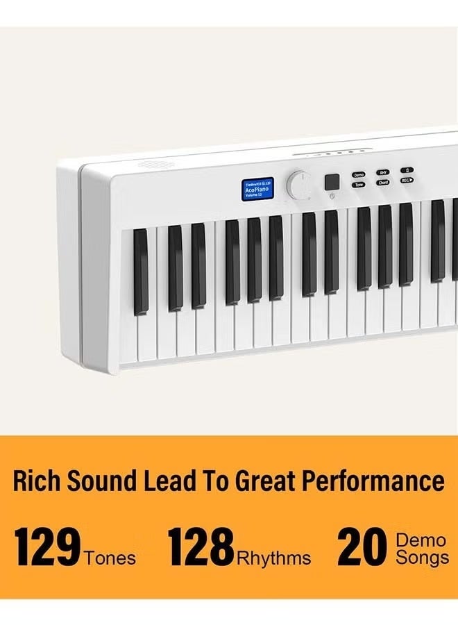 كونيكس لوحة مفاتيح بيانو رقمية قابلة للطي بـ 88 مفتاحًا، لوحة مفاتيح كاملة الحجم شبه مرجحة، بيانو كهربائي محمول مع MIDI، وظيفة منفصلة، ​​دواسة مستدامة وحقيبة حمل للمبتدئين (أسود مع ضوء) - Image 3