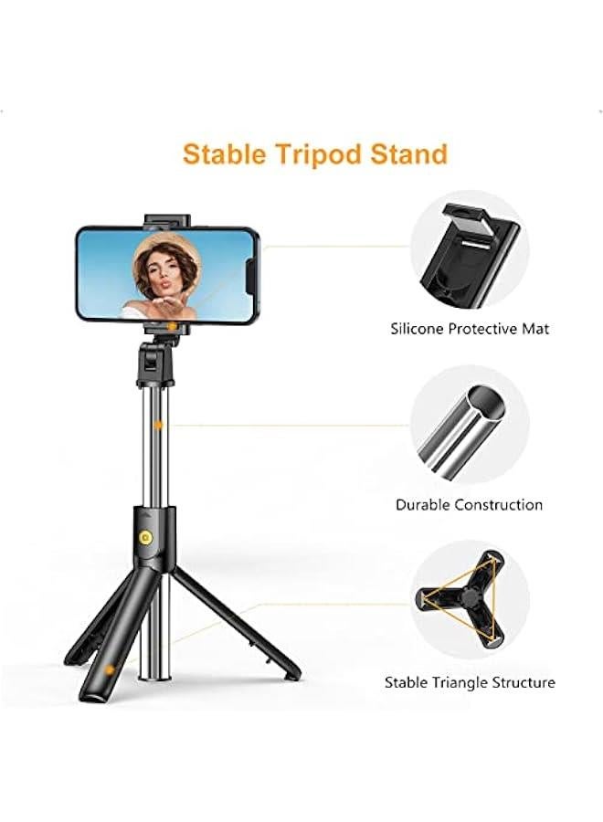 Selfie Stick, 4 in 1 Bluetooth Selfie Stick Tripod, Extendable and Portable Selfie Stick with Detachable Wireless Remote u0026 Stable Tripod Stand, Compatible with iPhone/Galaxy etc. - Image 5