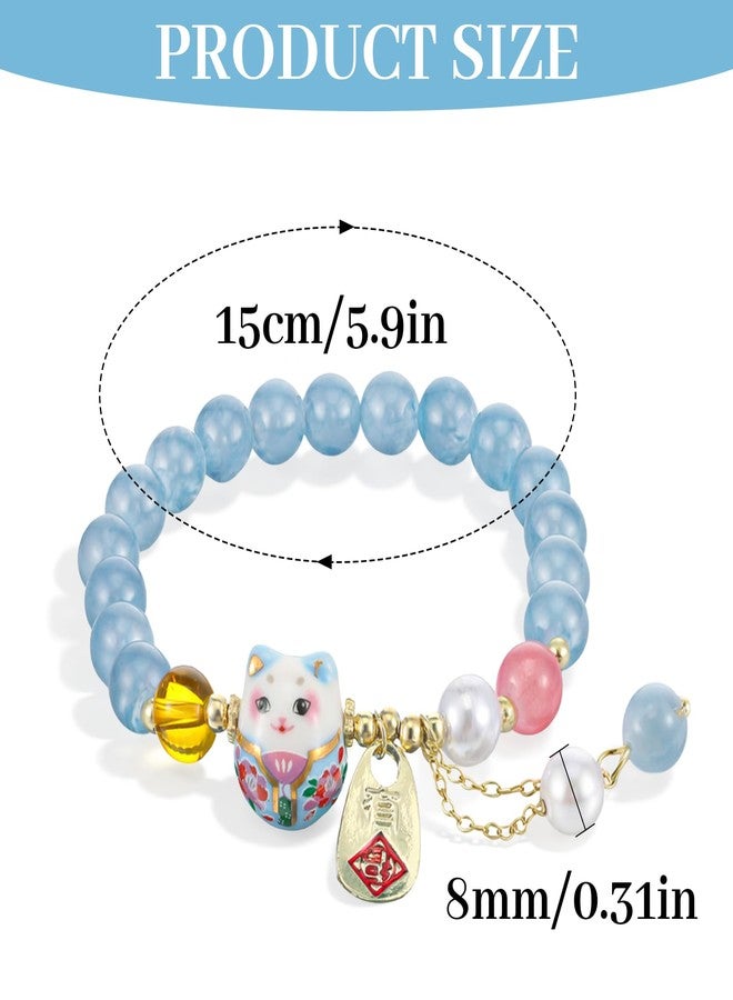 HaiFafafaing Lucky Cat Bracelet Maneki Neko Good Luck Charm Bracelet for Women Lucky Bracelets for Women Good Luck Jewelry - Image 2