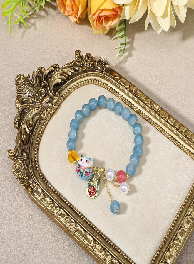 HaiFafafaing Lucky Cat Bracelet Maneki Neko Good Luck Charm Bracelet for Women Lucky Bracelets for Women Good Luck Jewelry - Image 5