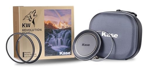Kase Revolution Plus Entry Filter Kit Magnetic Shockproof Tempered Optical Glass w Color Coded Rings inc CPL UV Lens Cap Case 82mm - Image 1