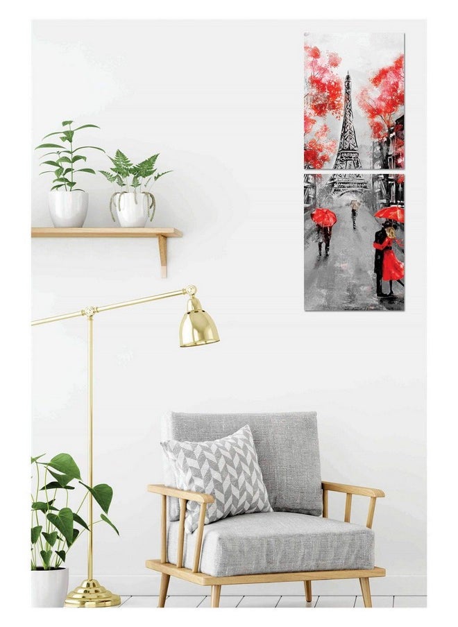 Printelligent - PRINTELLIGENT Style_1 Multiple Frame Abstract Wall Art Digital Painting, 5mm Board Self Adhesive (82 cm x 30 cm, Multicolour) - Image 1