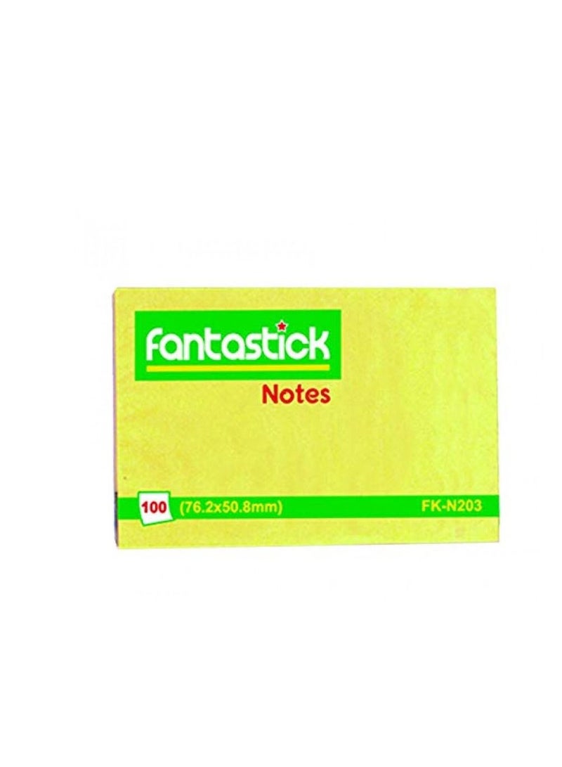 Fantastick 3-Piece Sticky Notes 2x3 Inch Size Yellow - Image 2
