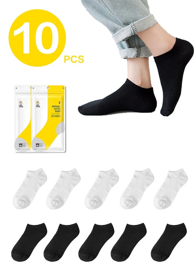 JOY TOUR 10 Pairs Disposable socks, Low Cut Ankle Socks, Thin Breathable Casual No Show Athletic Socks - Image 1