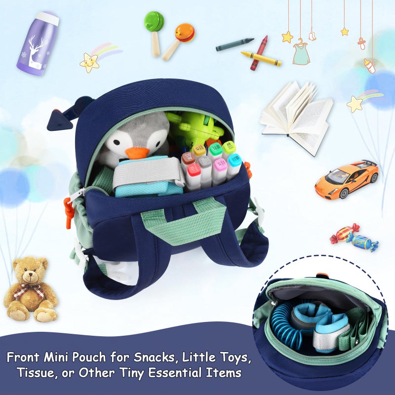 Accmor Toddler Leash Backpack, Cute Excavator Child Bag Harness with Anti Lost Wrist Link, Kid Walking Back Pack Mini Rucksack with Restraints Hand Strap Tether for Baby Boys Outdoor Traveling - Image 3