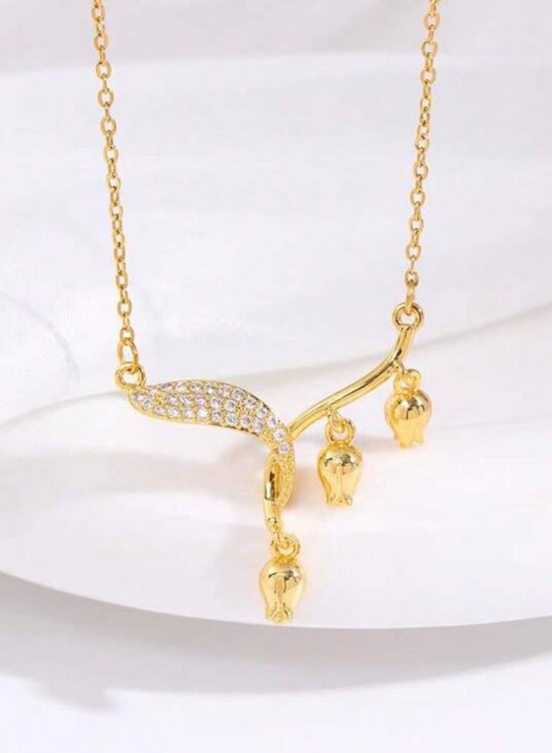 Equal Elegant Gold Stainless Steel Necklace For Women - Image 4