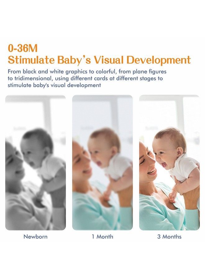 SpriteGru 50 Pages Visual Stimulation Flashcards 25 Pcs Black And White Baby Visual Stimulus Cards Sensory Developmental Black White Card Set For Newborn Baby 0 3 Months (5.5” X 5.5”) - Image 5