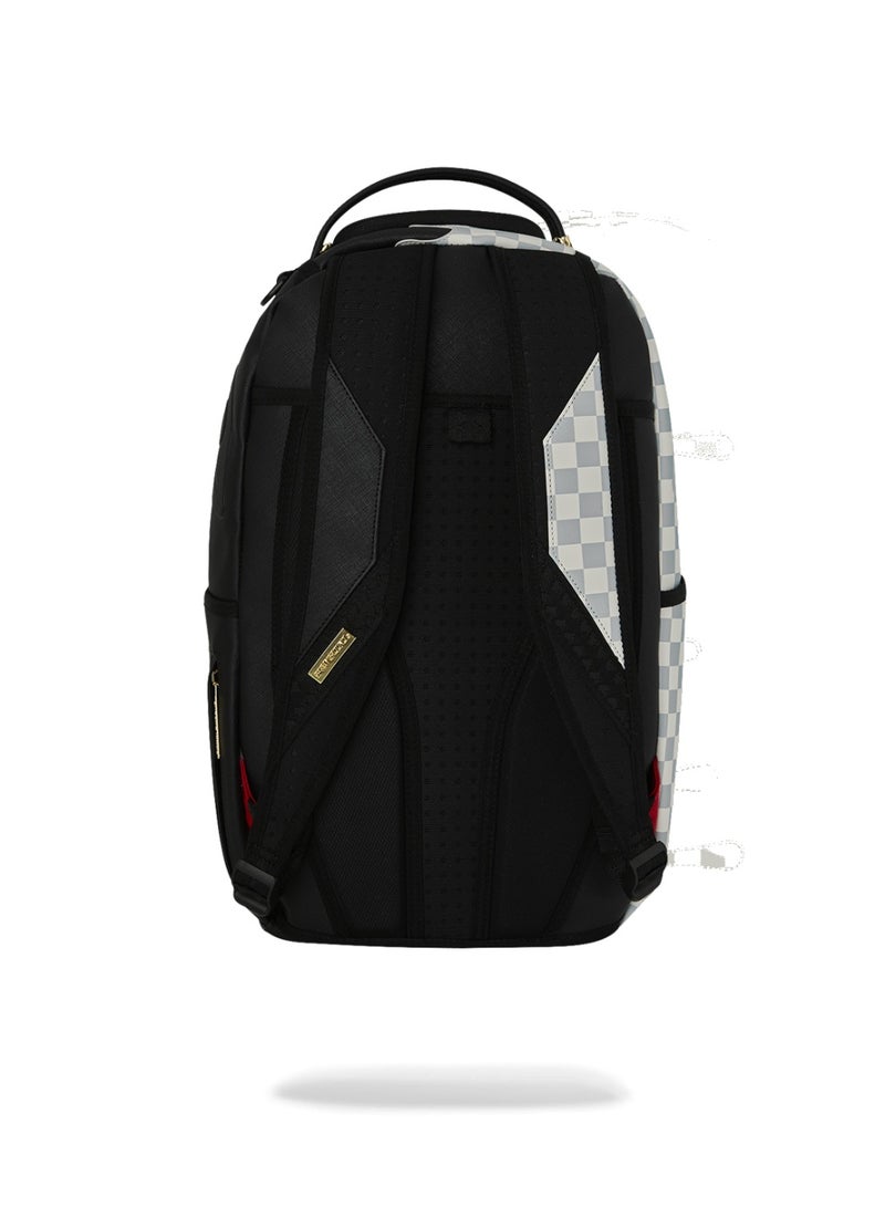 SPRAYGROUND حقيبة ظهر جانبية بتصميم مربعات مع تسرب من الخلف - Image 4