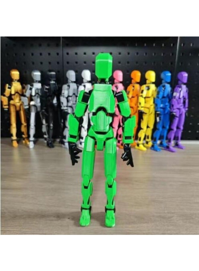 13 Multi-jointeD Movable Doll 3D PrinteD HanD Plate Lucky 13 Doll Full BoDy Activity Mechanical Decompression-Color:green Joint Man  60g  - Image 1