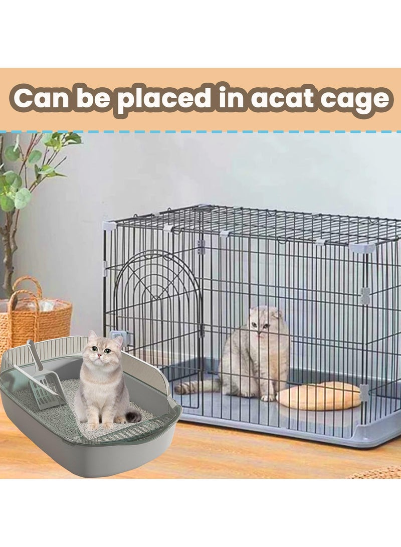 WangPangZi Oversized Detachable Cat Litter Box,Splash-Proof Semi-closed Cat Potty Tray Toilet Cat Supplies with Plastic Scoop & Deodorizing Bag Easy Clean,Suitable for All Kinds of Pet Litter - Image 4