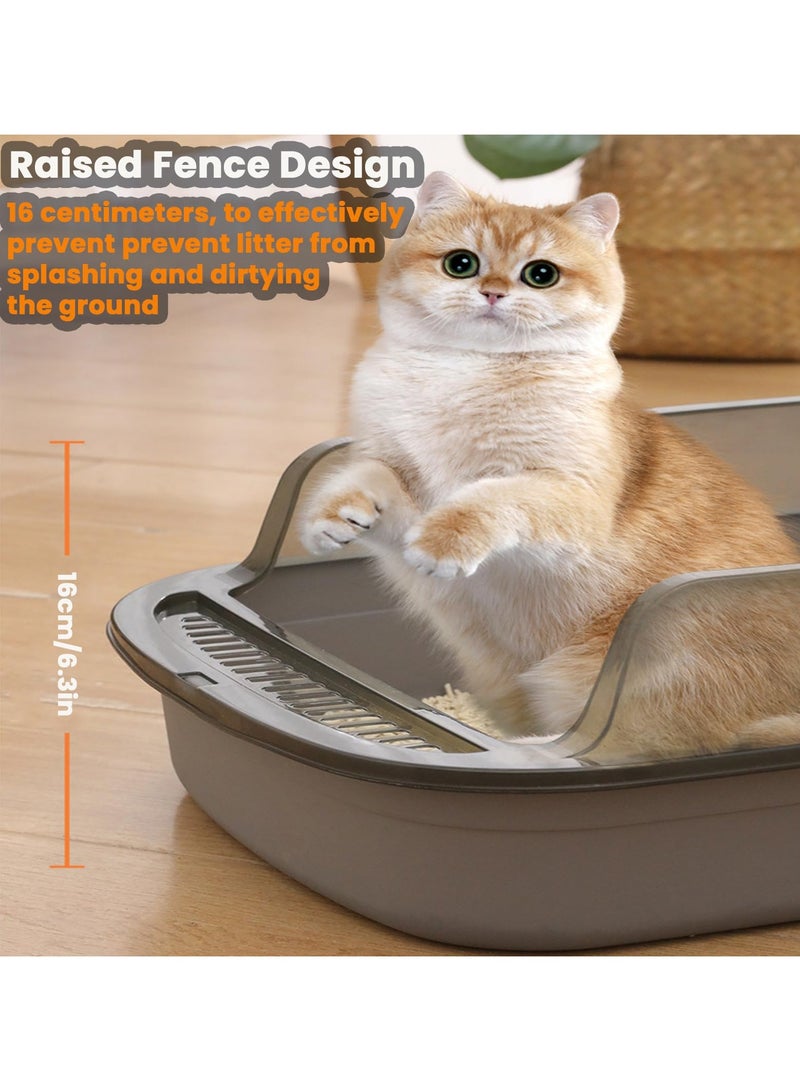 WangPangZi Oversized Detachable Cat Litter Box,Splash-Proof Semi-closed Cat Potty Tray Toilet Cat Supplies with Plastic Scoop & Deodorizing Bag Easy Clean,Suitable for All Kinds of Pet Litter - Image 5