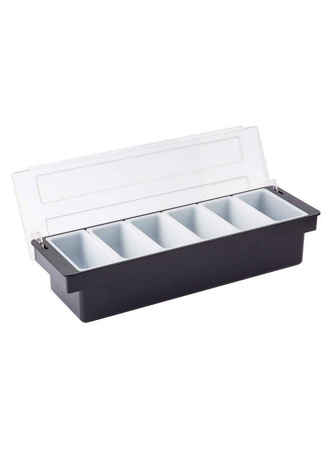 Andrew James 6 Grid Pattern Seasoning Condiment Salt Spice Rack Jar Storage Box Container, Abs+Polypropylene - Black | Commercial for Industrial Use - Image 3