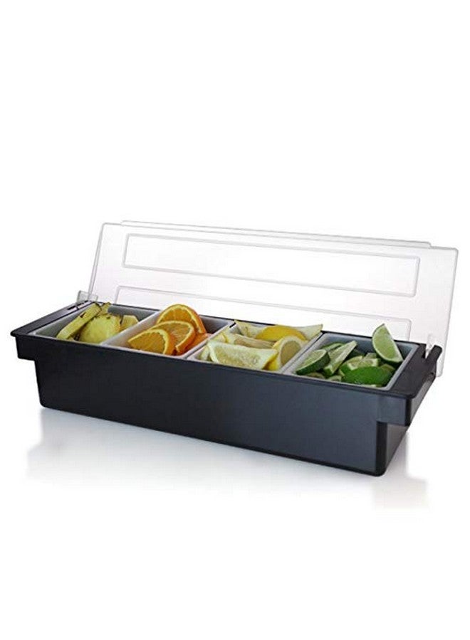Andrew James 6 Grid Pattern Seasoning Condiment Salt Spice Rack Jar Storage Box Container, Abs+Polypropylene - Black | Commercial for Industrial Use - Image 5