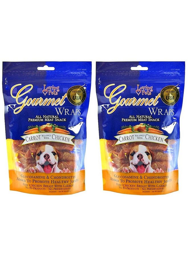 Loving Pets Loving Pets (2 Pack) All Natural Premium Carrot and Chicken Wraps with Glucosamine and Chondroitin Dog Treats, 6-Ounce  - Image 1