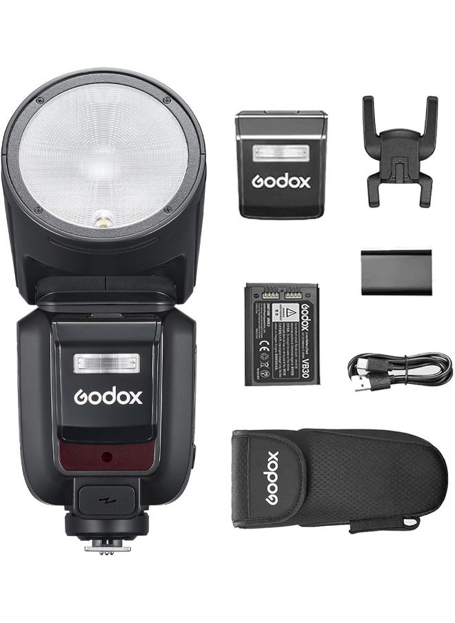 Godox GODOX V100 C GODOX Flash for Canon – Touchscreen Control 100W TTL Camera Flash GODOX V1 for Canon Upgraded 70 Full Power Consecutive Flashes Camera Flash for Canon 5D Mark IV/Canon RP/Canon M50  - Image 1