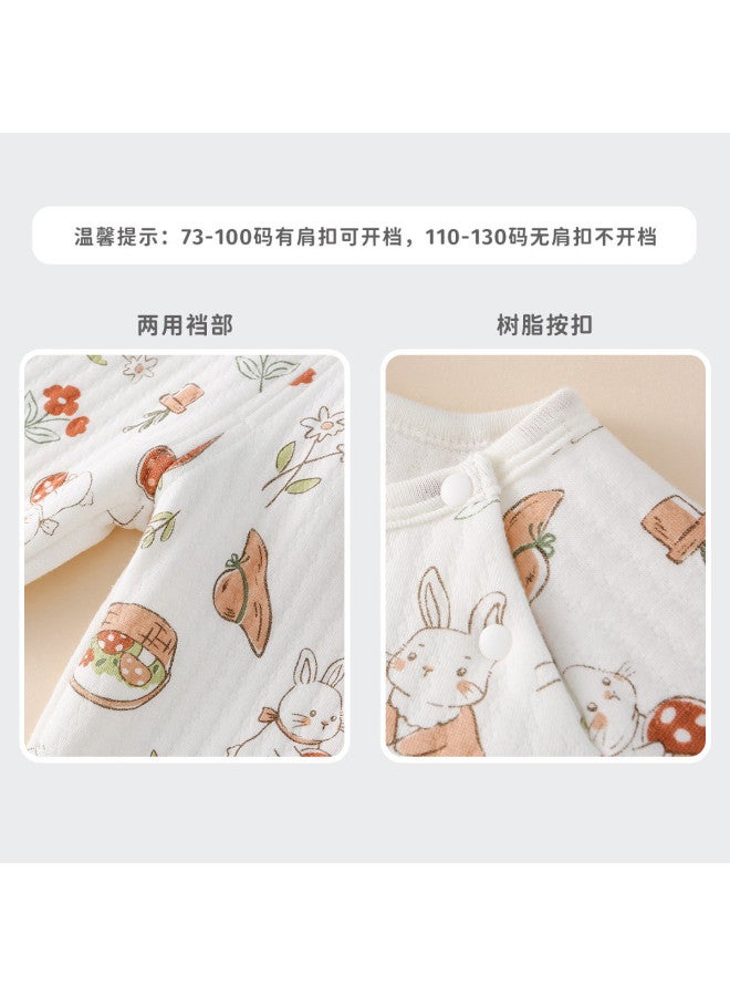 Doxiluka baby Warm Underwear Set - Thickened Cotton-padded Separates In Cute Cartoon Prints For Autumn/winter - Image 4