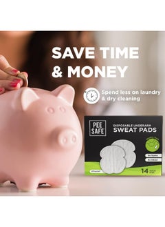 PEESAFE Disposable Underarm 14 Sweat Pads Straight, Pack Of 2  - Image 5
