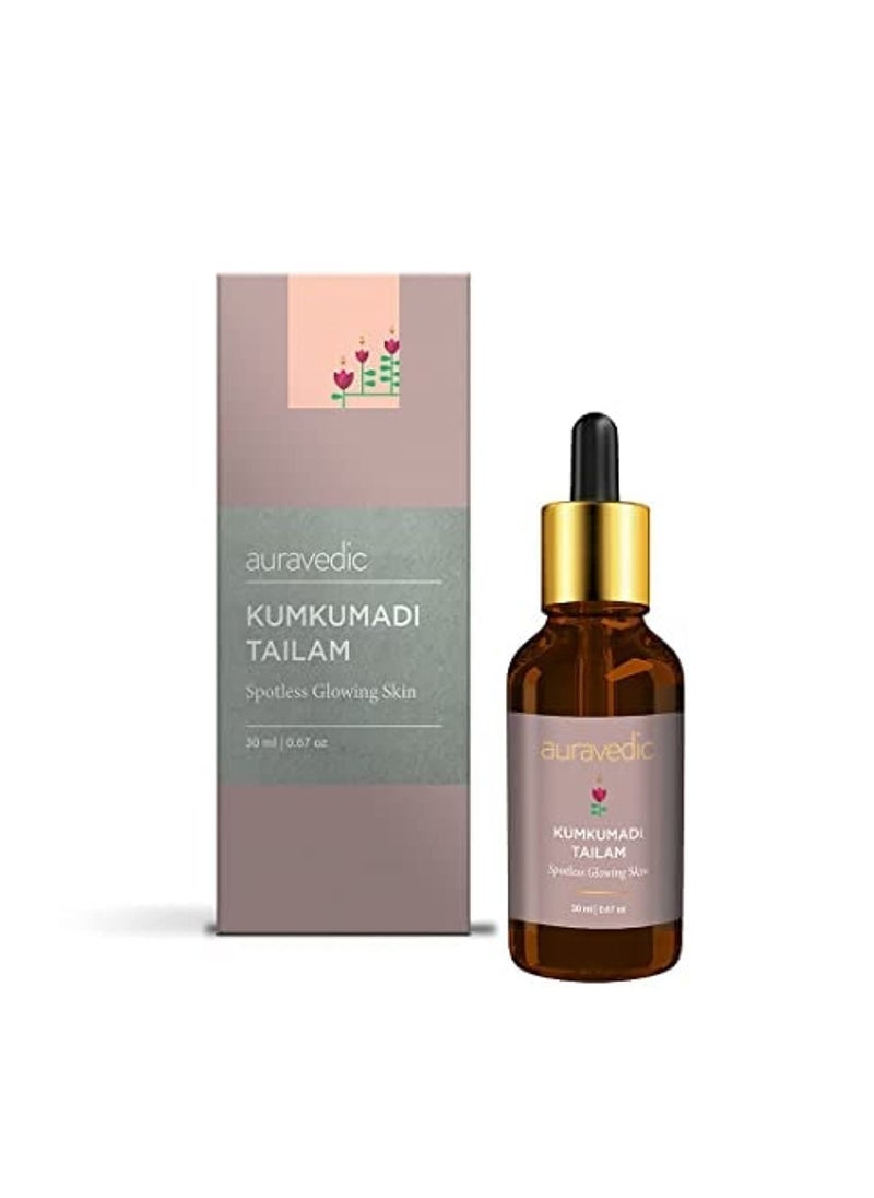 Auravedic Auravedic Kumkumadi Tailam, Kumkumadi Face Oil for Glowing Skin, Kumkumadi Gold Glow Face Oil, Kumkumadi Oil for Radiant & Youthful Skin and Rejuvenation  - Image 1