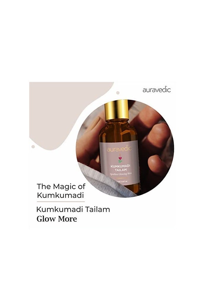 Auravedic Auravedic Kumkumadi Tailam, Kumkumadi Face Oil for Glowing Skin, Kumkumadi Gold Glow Face Oil, Kumkumadi Oil for Radiant & Youthful Skin and Rejuvenation  - Image 2