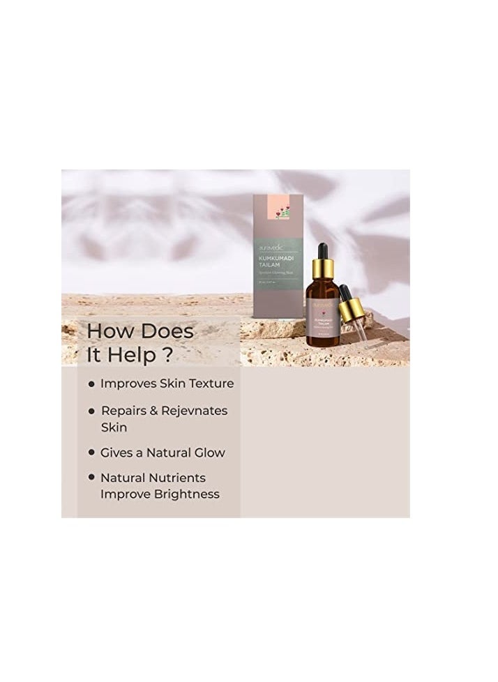 Auravedic Auravedic Kumkumadi Tailam, Kumkumadi Face Oil for Glowing Skin, Kumkumadi Gold Glow Face Oil, Kumkumadi Oil for Radiant & Youthful Skin and Rejuvenation  - Image 3
