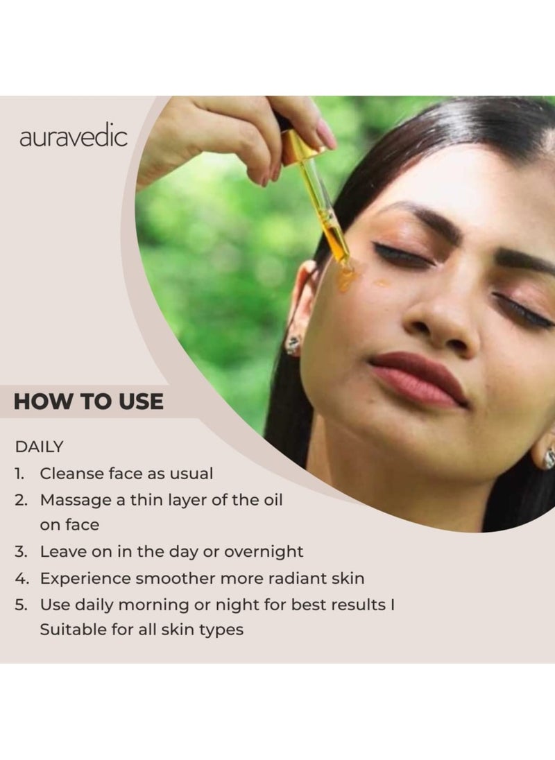 Auravedic Auravedic Kumkumadi Tailam, Kumkumadi Face Oil for Glowing Skin, Kumkumadi Gold Glow Face Oil, Kumkumadi Oil for Radiant & Youthful Skin and Rejuvenation  - Image 5