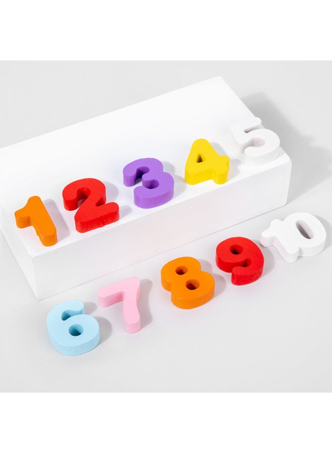 لوحة خشبية لوغاريتمية للصيد المغناطيسي، عملية الكلمات التهجئة الخشبية P.73، لعبة مطابقة الحروف المعرفية الرقمية للأطفال - اللون: لوحة سجل الكلمات - Image 3