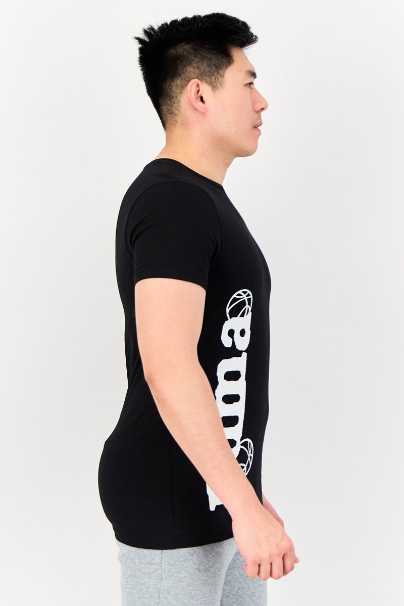 PUMA تي شيرت رياضي للرجال بأكمام قصيرة، خارجي، أسود - Image 2