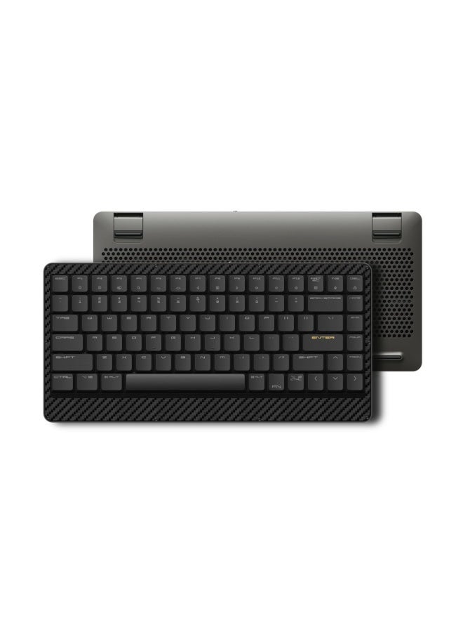 LOFREE Edge Low Profile Mechanical Keyboard, 75% Rechargeable Bluetooth and Wired Connection for Window, Mac OS/POM Switches 2.0, Carbon Fiber Top Case, Mg Alloy Bottom Case (Volcano Grey) - Image 1